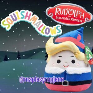 Hermey the Dentist Elf - Rudolph the Red Nosed Reindeet Squishmallow - NWT
